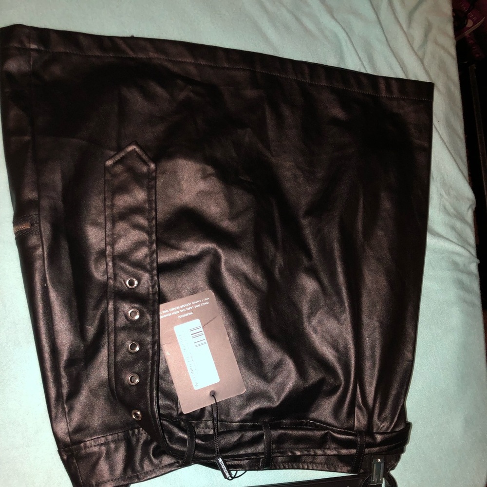 Faux Leather Skirt